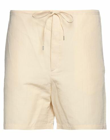 Auralee Man Shorts & Bermuda Shorts Beige Linen, Cotton Cover