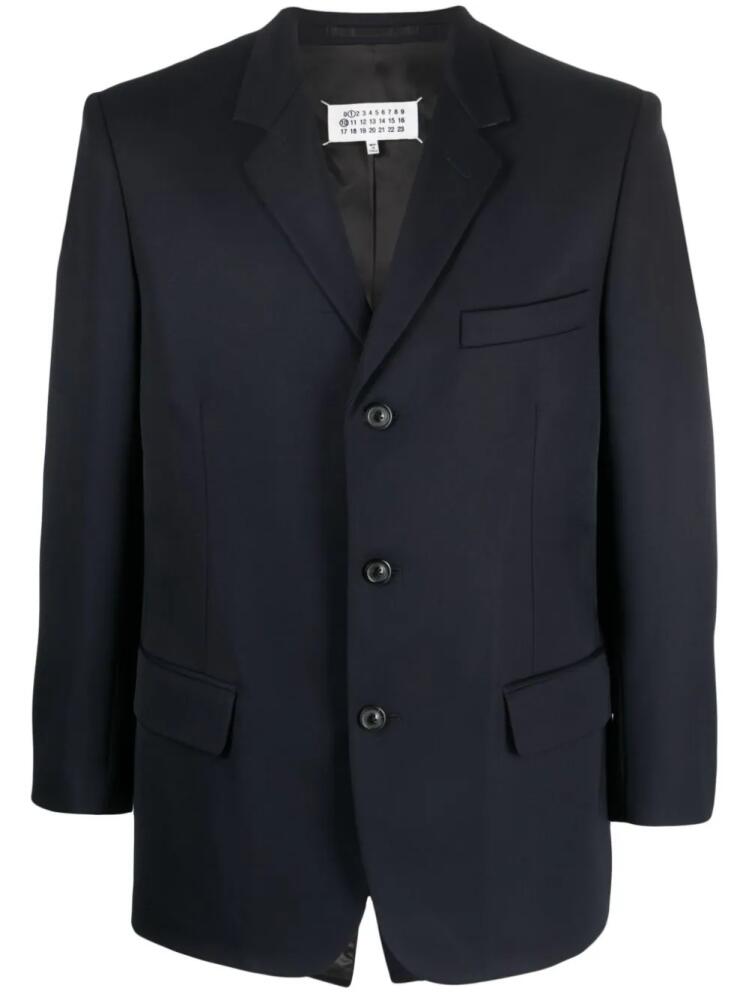 Maison Margiela single-breasted wool blazer - Blue Cover