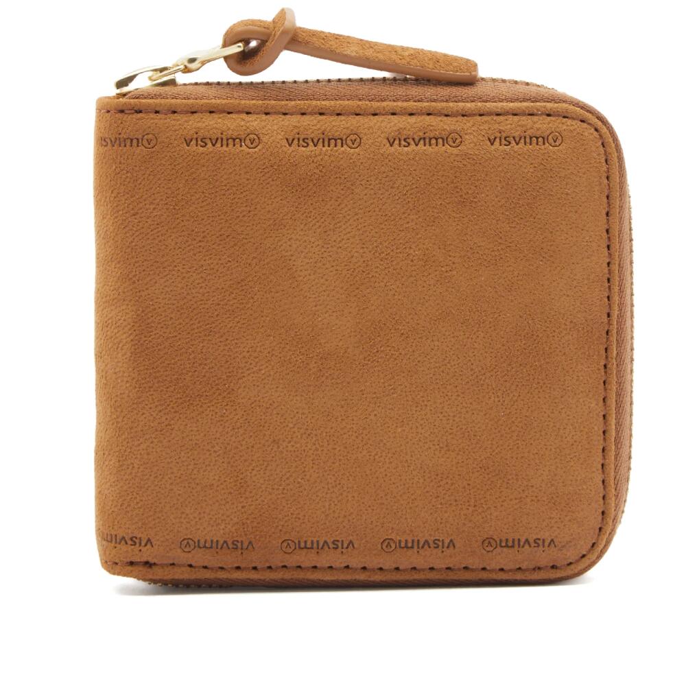 Visvim Men's Suede Billfold Wallet in Light Brown Cover