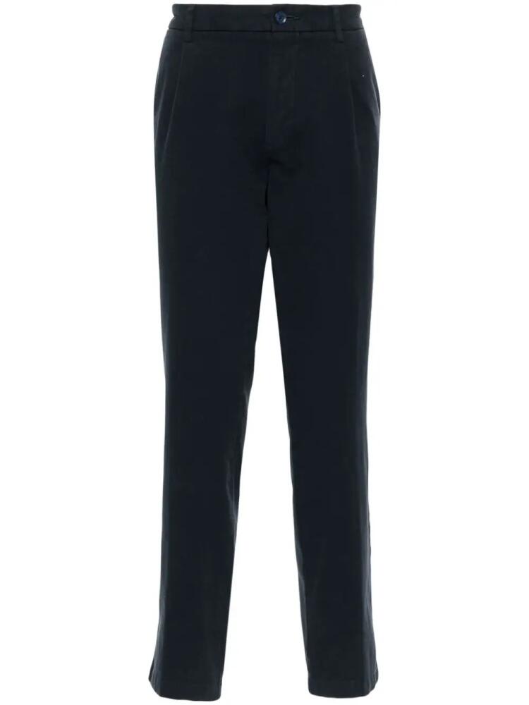 BOSS piqué-weave straight trousers - Blue Cover