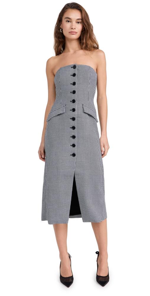 Favorite Daughter The Phoebe Dress Micro Black/White Houndstooth Cover