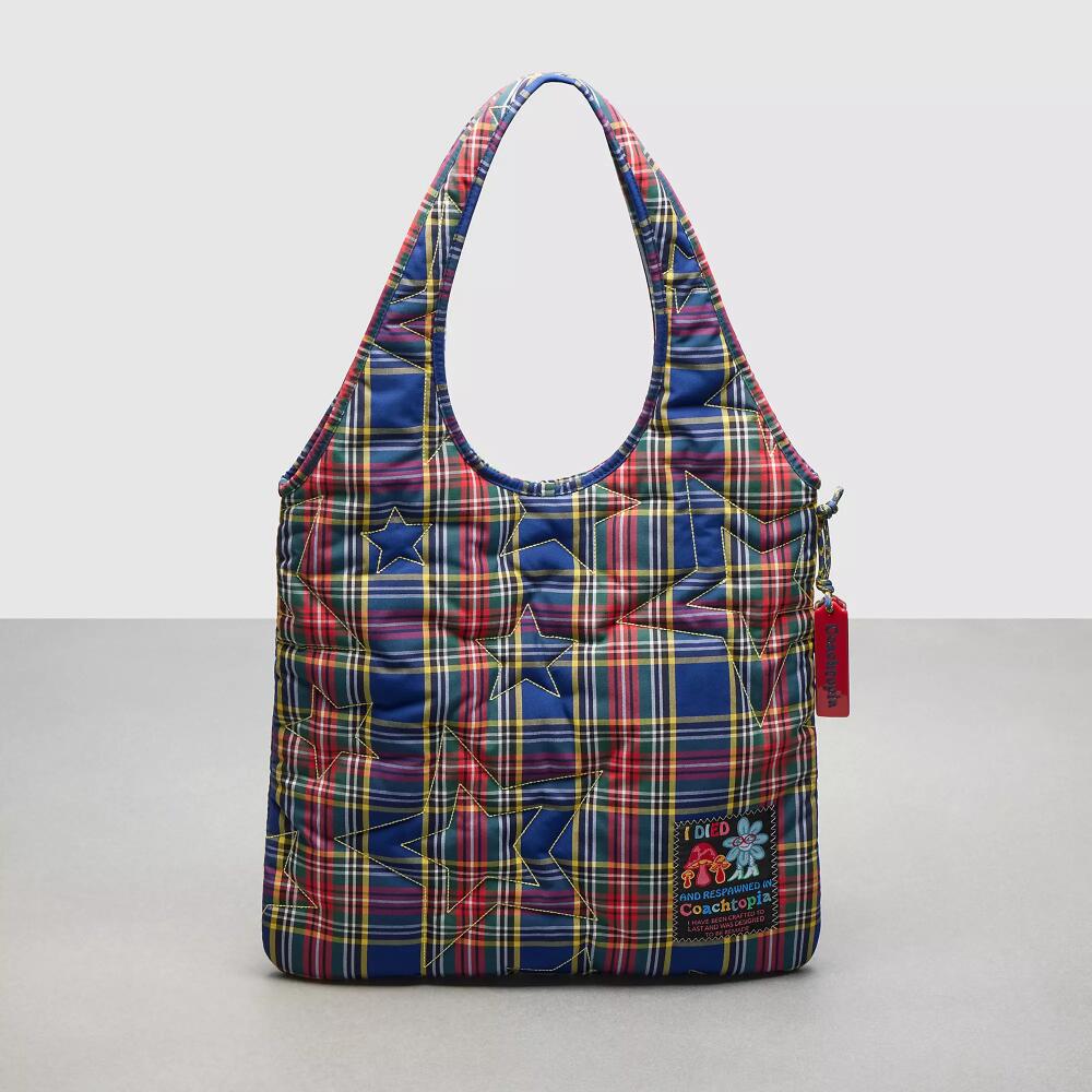 Coachtopia Loop Flat Tote With Plaid Star Quilting Cover