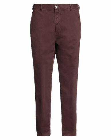 Cruna Man Pants Burgundy Cotton, Elastane Cover