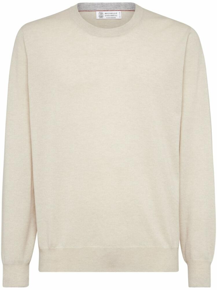 Brunello Cucinelli crew-neck cashmere jumper - Neutrals Cover