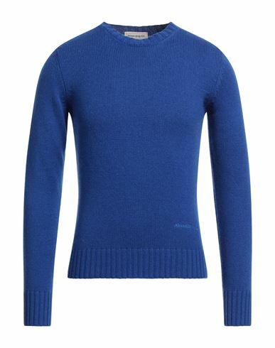 Alexander Mcqueen Man Sweater Bright blue Cashmere, Viscose, Polyester Cover