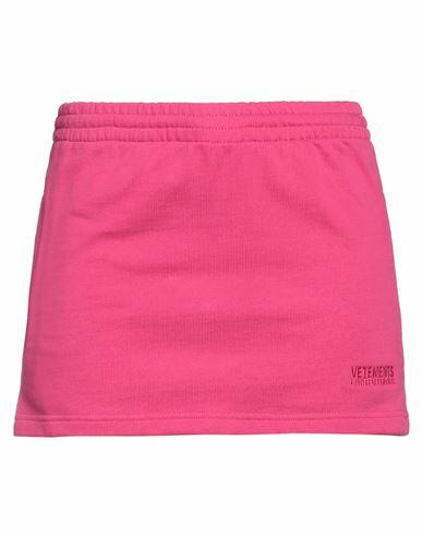 Vetements Woman Mini skirt Fuchsia Cotton, Elastane Cover