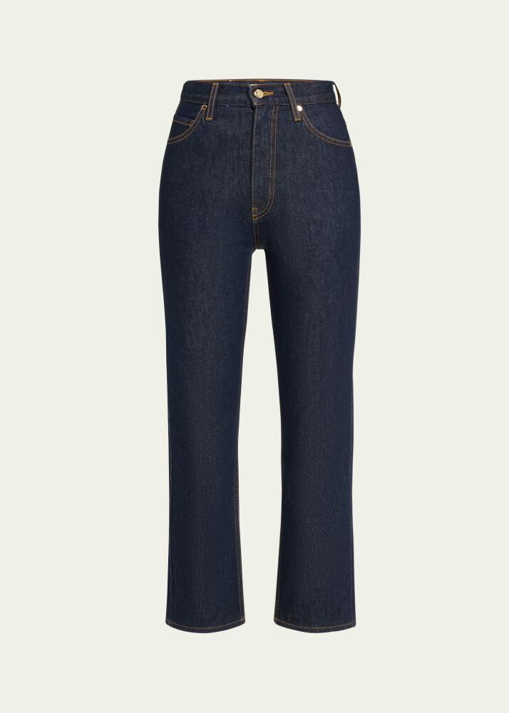 Ulla Johnson The Agnes Cropped Straight-Leg Denim Jeans Cover