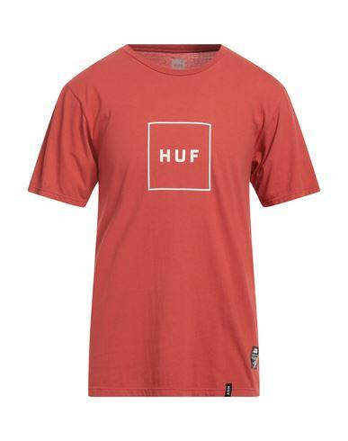 Huf Man T-shirt Rust Cotton Cover