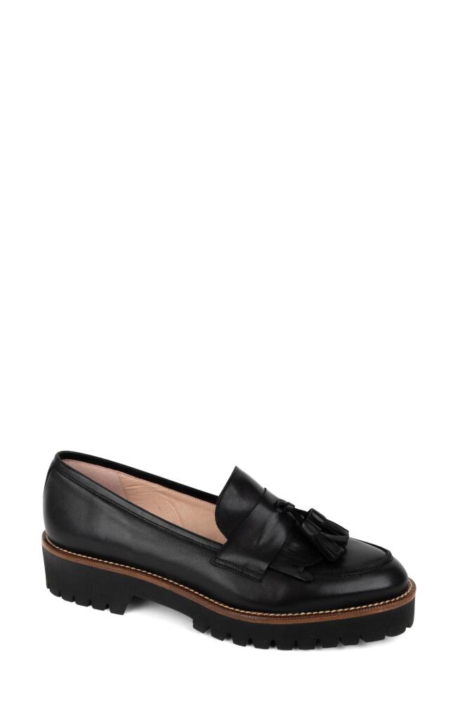 patricia green Beckham Tassel Lug Loafer in Black Napa Cover