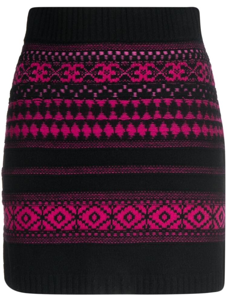 Sonia Rykiel fair-isle intarsia-knit skirt - Black Cover