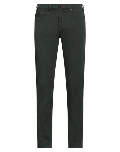 Ps Paul Smith Man Pants Dark green Cotton, Elastane Cover