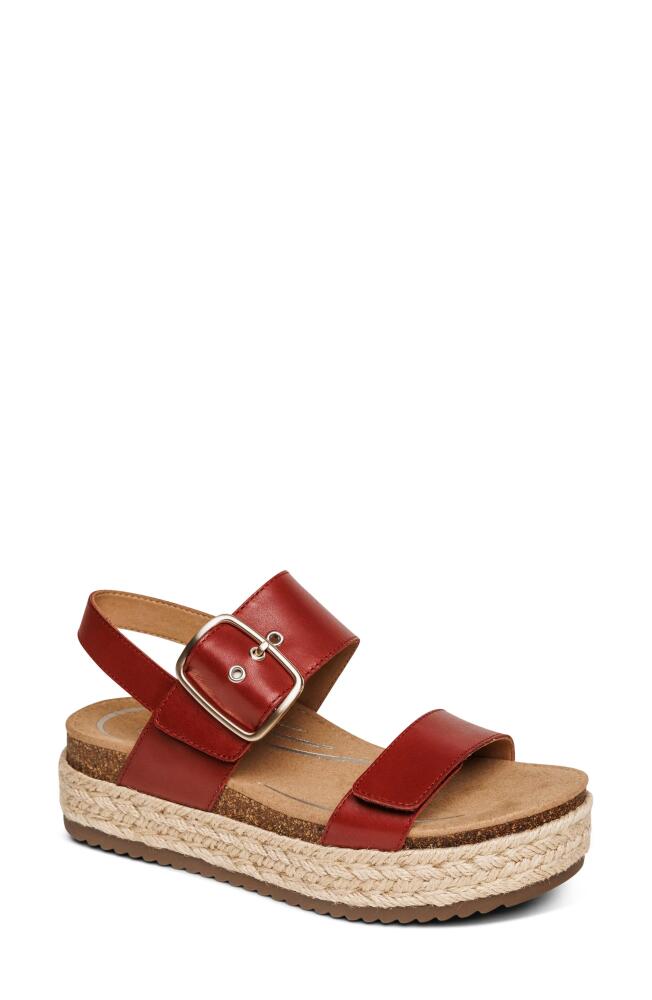 Aetrex Vania Platform Sandal in Red Cover