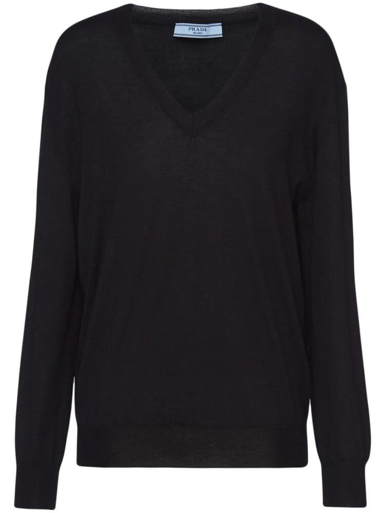 Prada V-neck cashmere jumper - Black Cover