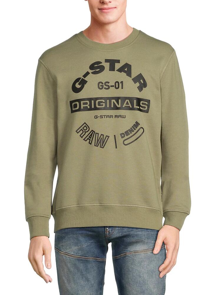 G-Star RAW Men's Graphic Sweatshirt - Green Cover