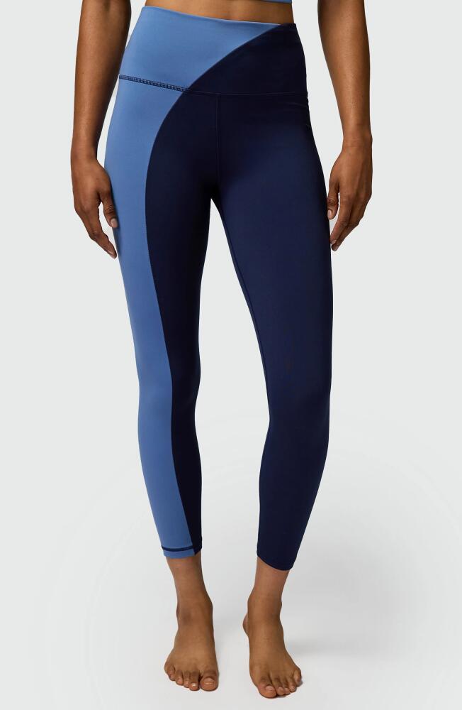 Spiritual Gangster Zoe Colorblock Jersey Leggings in Midnight Navy/Pacific Blue Cover