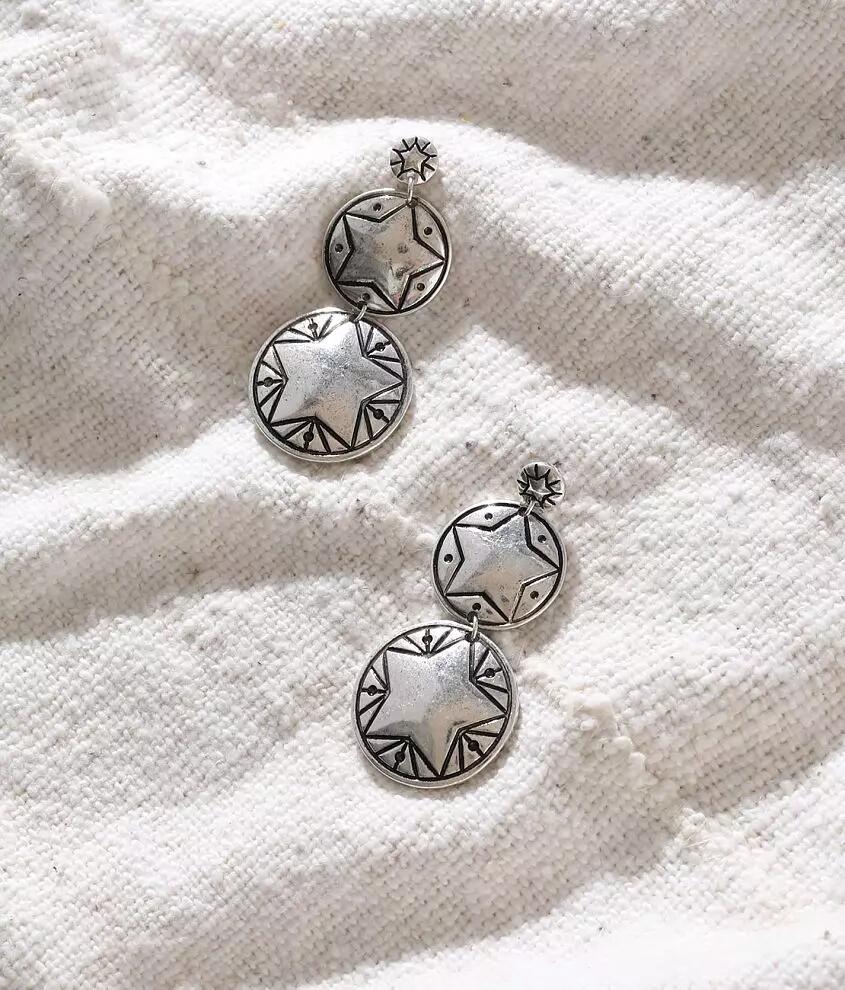 Sterling & Stitch Embossed Star Earring Cover