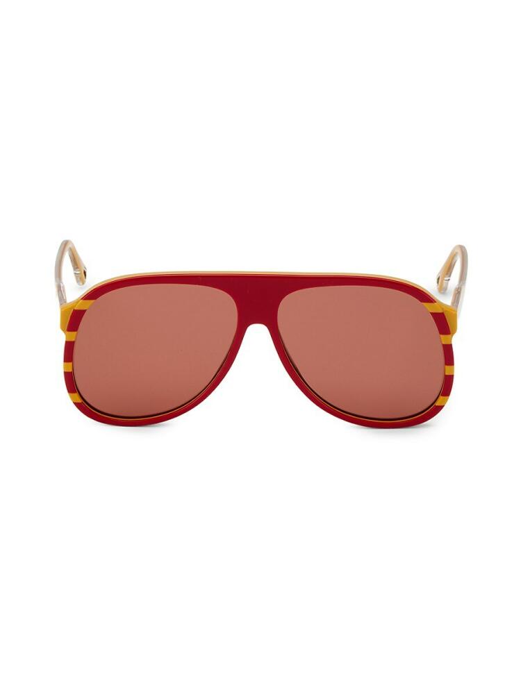 Chloé Women's 62MM Aviator Sunglasses - Red Yellow Cover