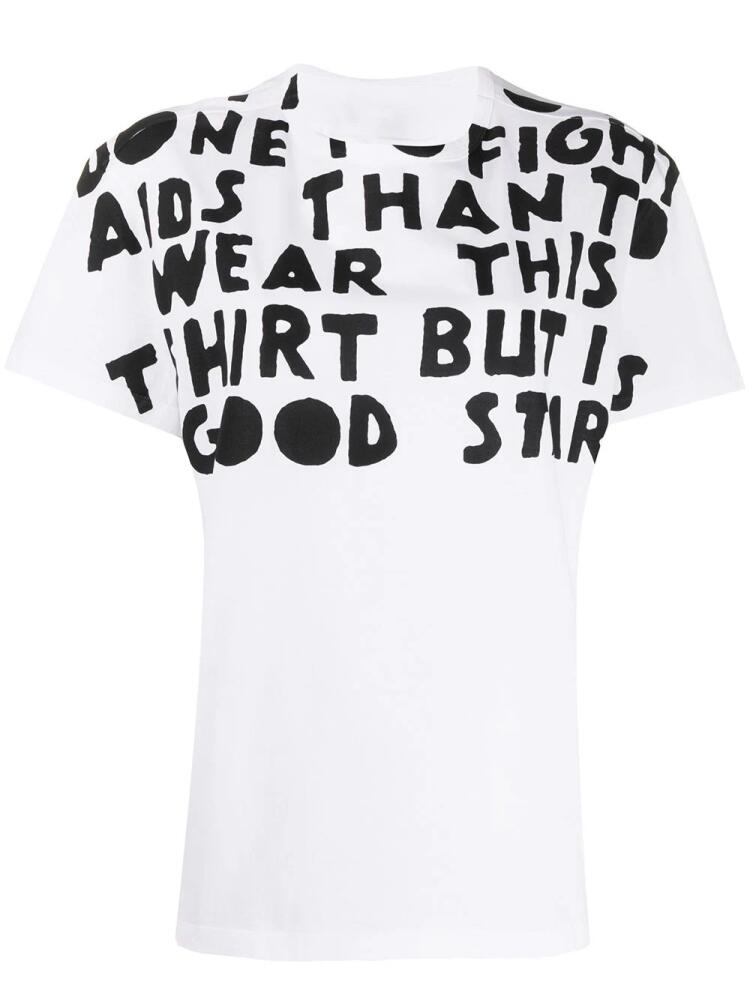 Maison Margiela AIDS Charity-print T-shirt - White Cover