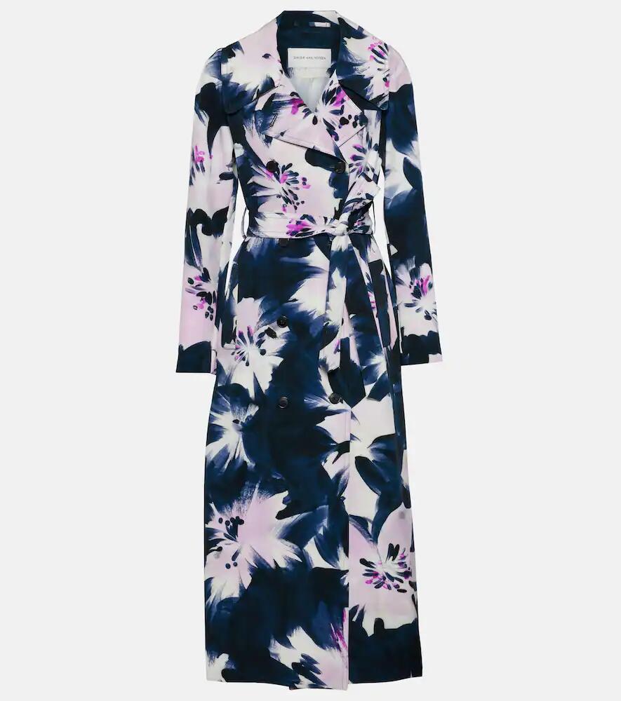 Dries Van Noten Floral printed trench coat Cover