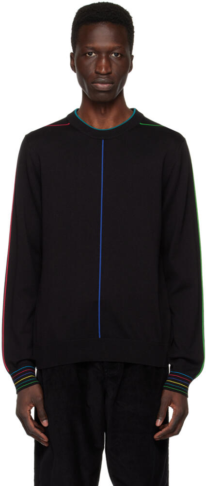 PS by Paul Smith Black Sports Stripe Sweater Cover