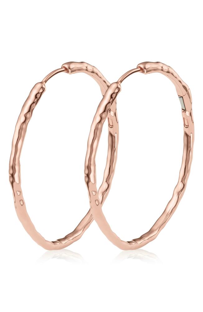 Monica Vinader Siren Muse Large Hoop Earrings in Rose Gold Cover