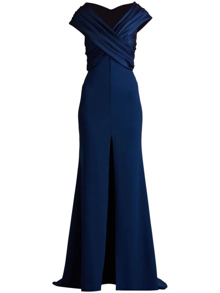 Tadashi Shoji Benz pleated gown - Blue Cover