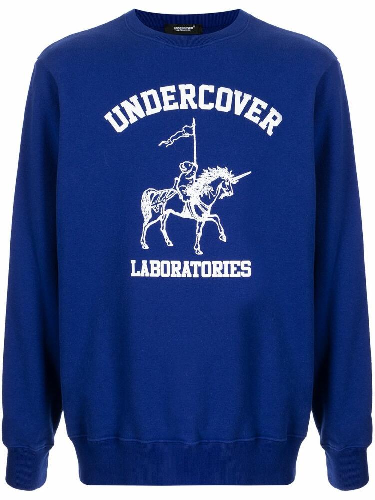 Undercover logo-print cotton sweatshirt - Blue Cover