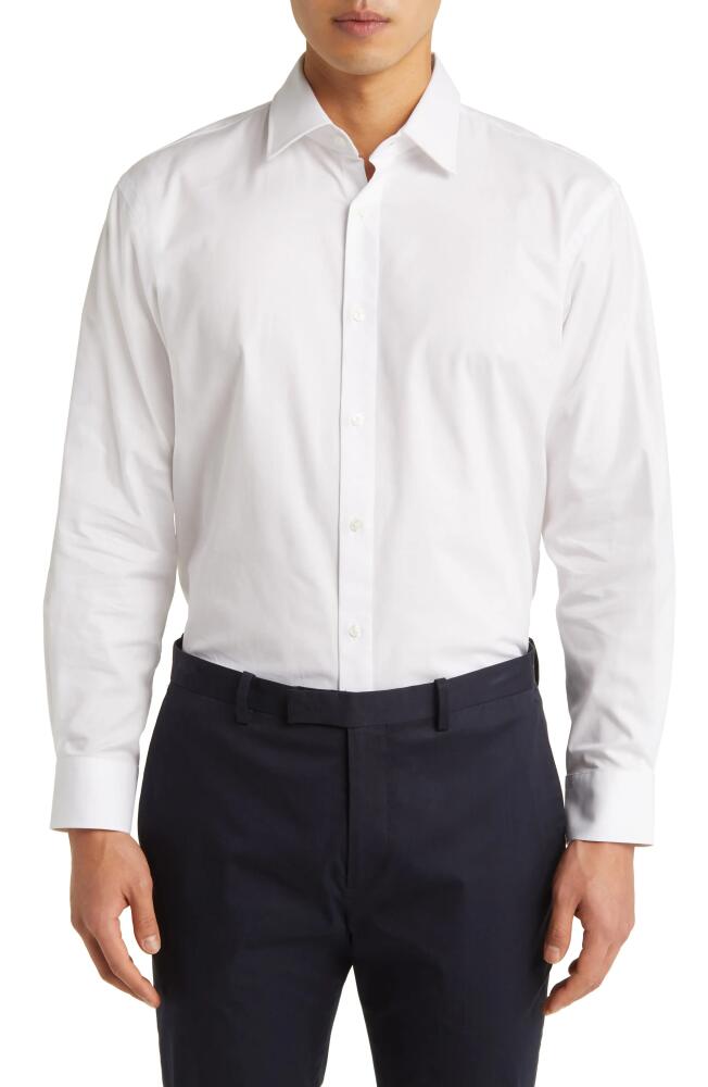 Nordstrom Traditional Fit Dress Shirt in White Brilliant Cover