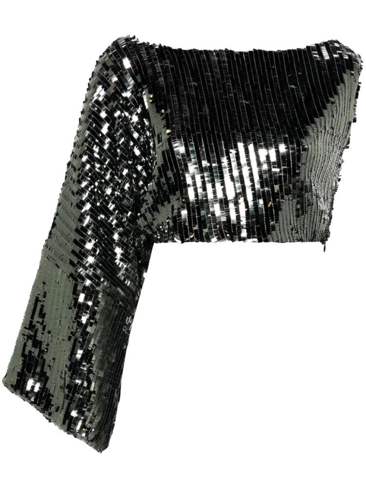 Taller Marmo sequinned asymmetric top - Silver Cover