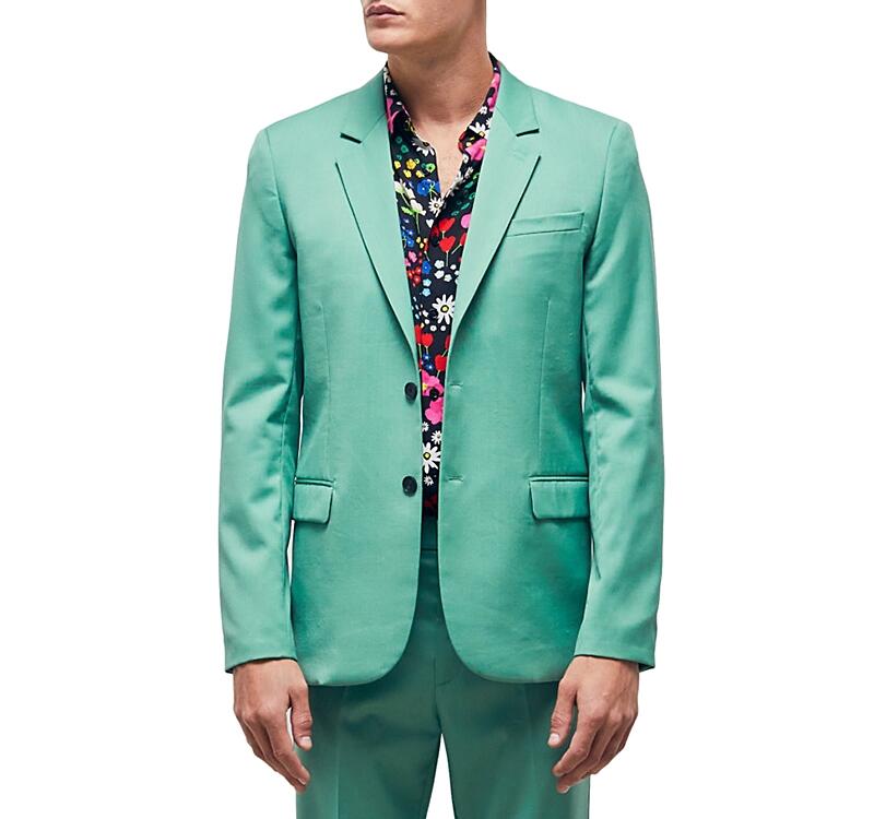 The Kooples Slim Fit Green Wool Suit Jacket Cover