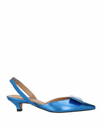 Giulia Neri Woman Pumps Bright blue Textile fibers Cover