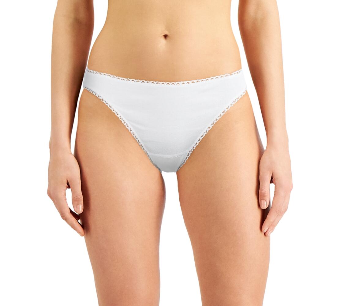 Charter Club Women's Everyday Cotton Bikini Underwear, Created for Macy's - Bright White Cover