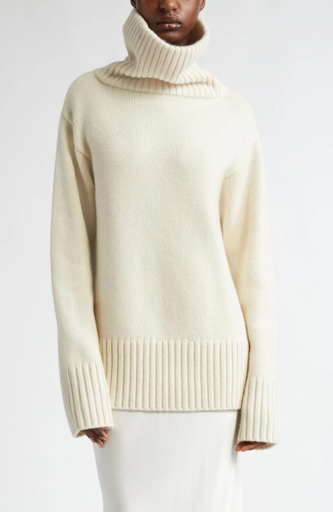 Michael Kors Oversize Turtleneck Cashmere Sweater in Ivory Cover