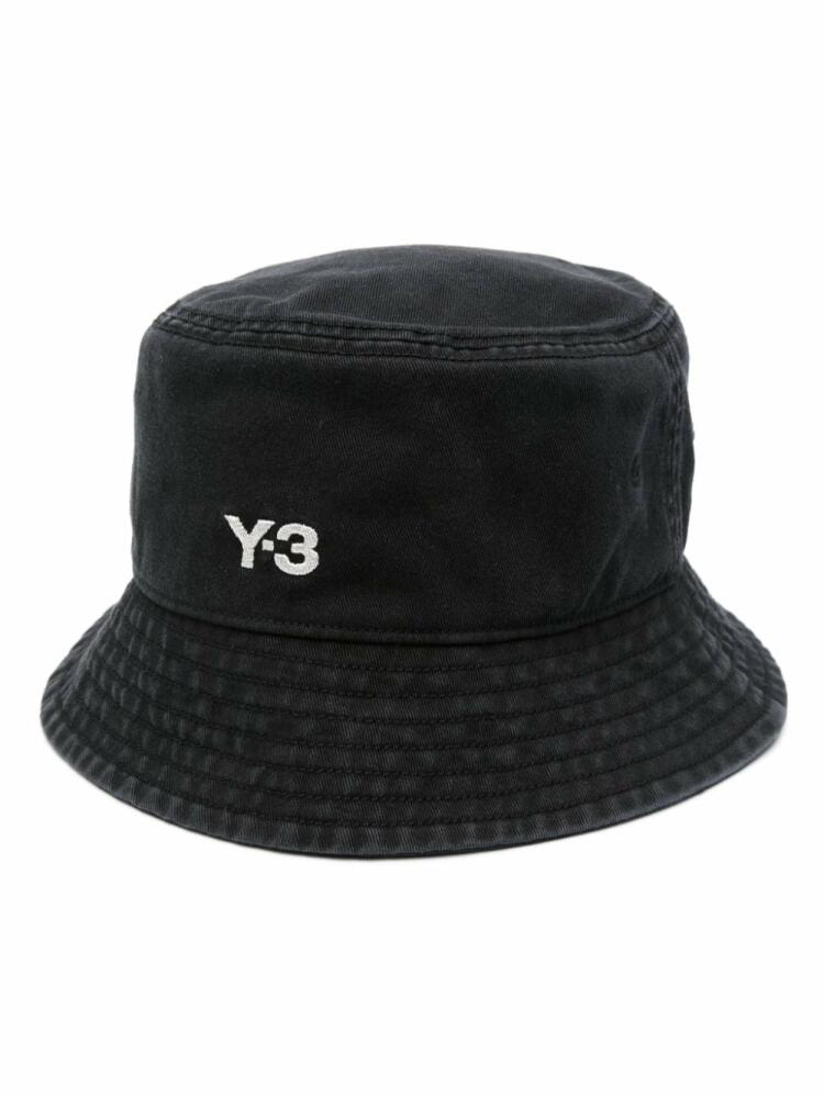 Y-3 logo-embroidered cotton hat - Black Cover