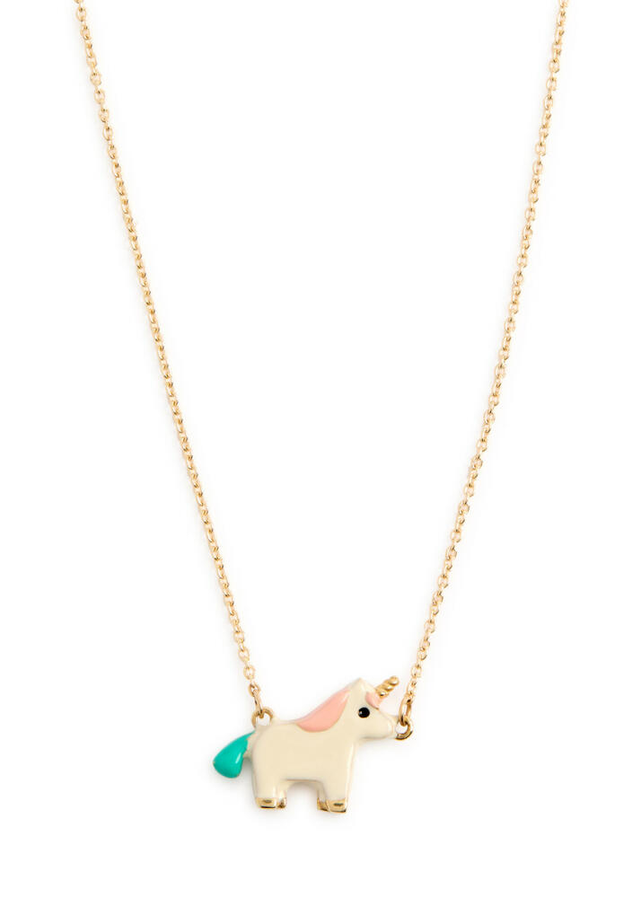 Aliita Unicornio 9kt Gold Necklace - White Cover