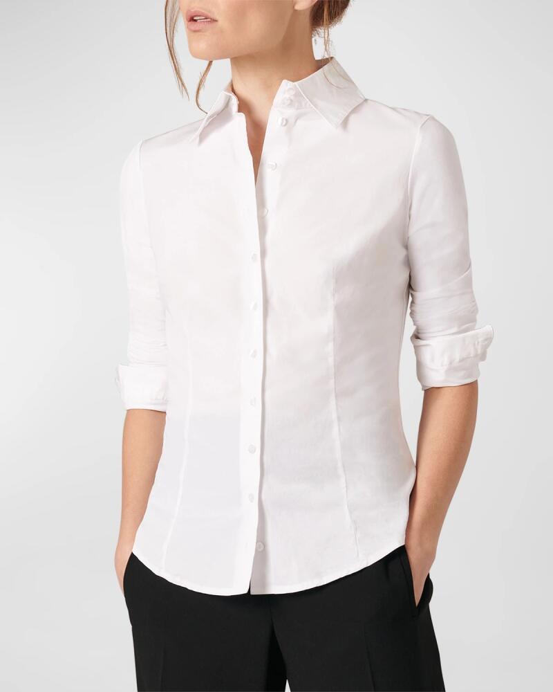 Anne Fontaine Armantine Button-Down Cotton Blouse Cover