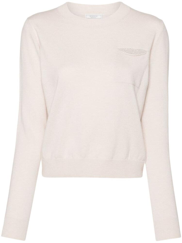 Peserico bead-embellished jumper - Neutrals Cover