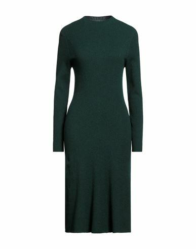 Stefanel Woman Midi dress Emerald green Viscose, Polyamide, Wool, Cashmere, Polyester Cover