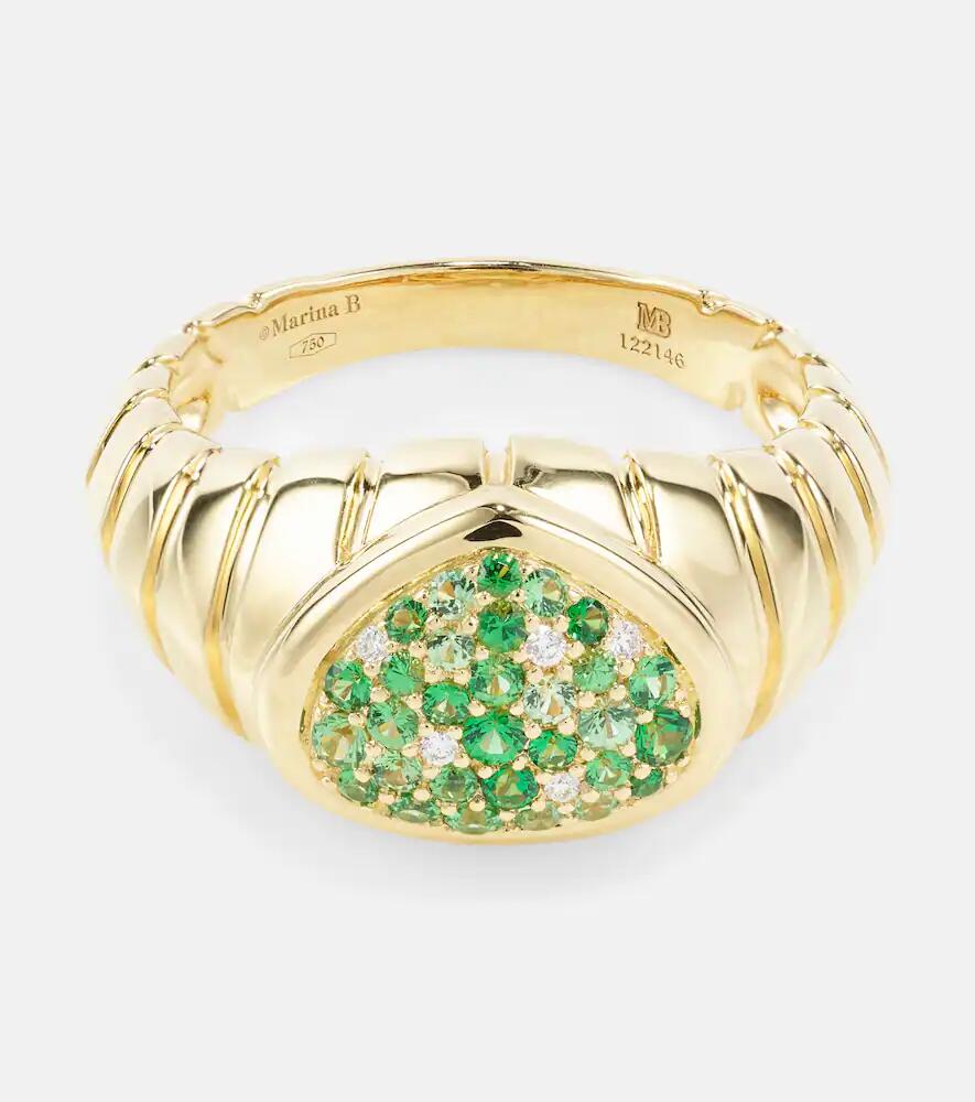 Marina B Timo 18kt gold ring with tsavorites and diamonds Cover