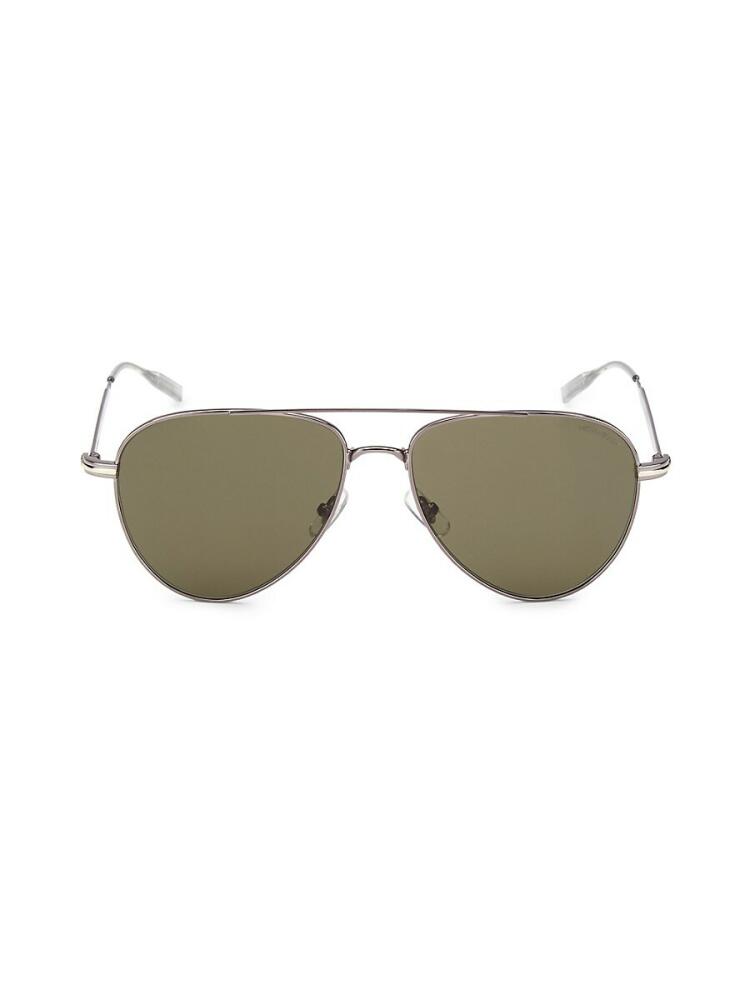 Montblanc Men's 59MM Aviator Sunglasses - Ruthenium Cover