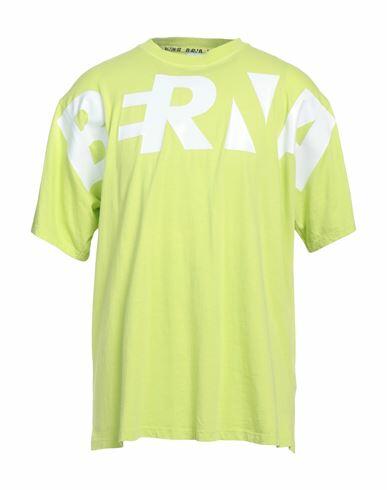 Berna Man T-shirt Acid green Cotton Cover