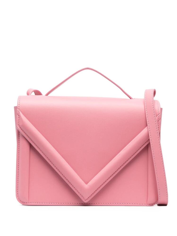 Mansur Gavriel M-frame leather crossbody bag - Pink Cover