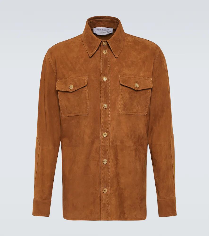 Gabriela Hearst Lucas suede overshirt Cover