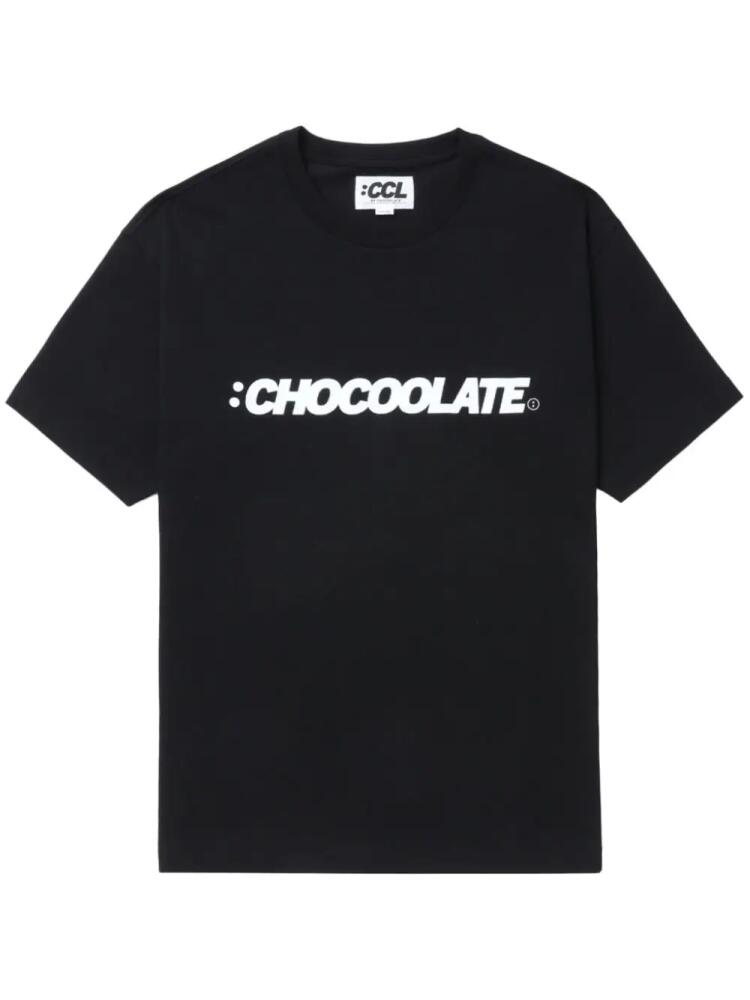 CHOCOOLATE logo-print cotton T-shirt - Black Cover