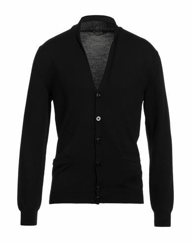 Ermanno Scervino Man Cardigan Black Virgin Wool Cover