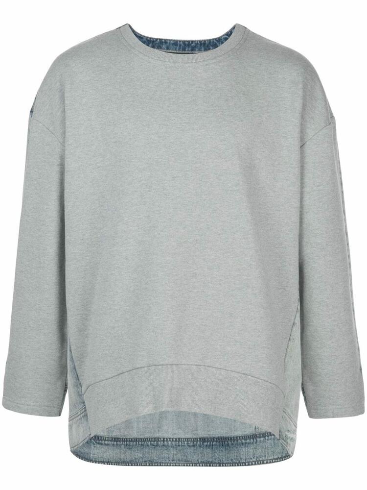 Mostly Heard Rarely Seen denim back sweatshirt - Grey Cover