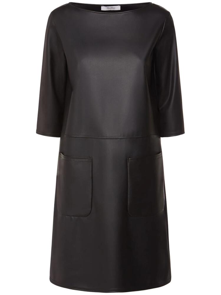 MAX MARA Baiocco Faux Leather Mini Dress Cover