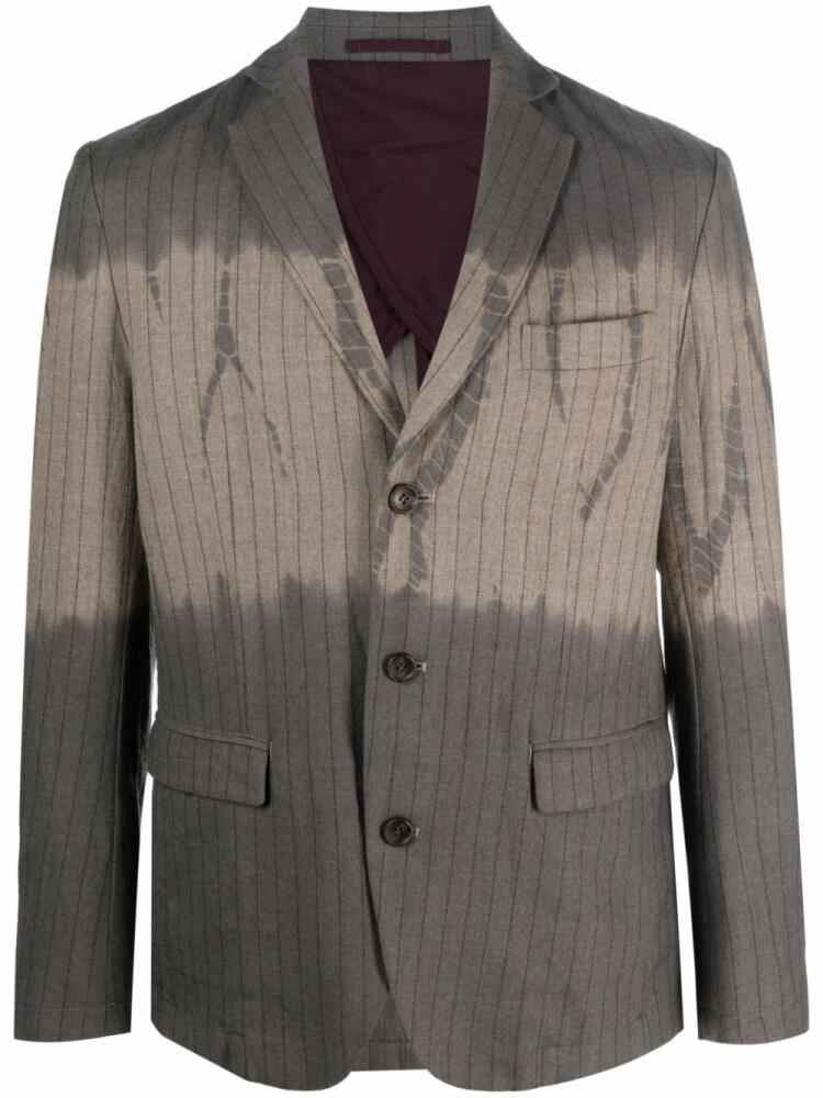 Suzusan bleached pinstriped wool blazer - Grey Cover