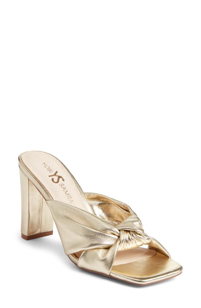 Yosi Samra Hazel Knotted Slide Sandal in Yellow Gold Cover