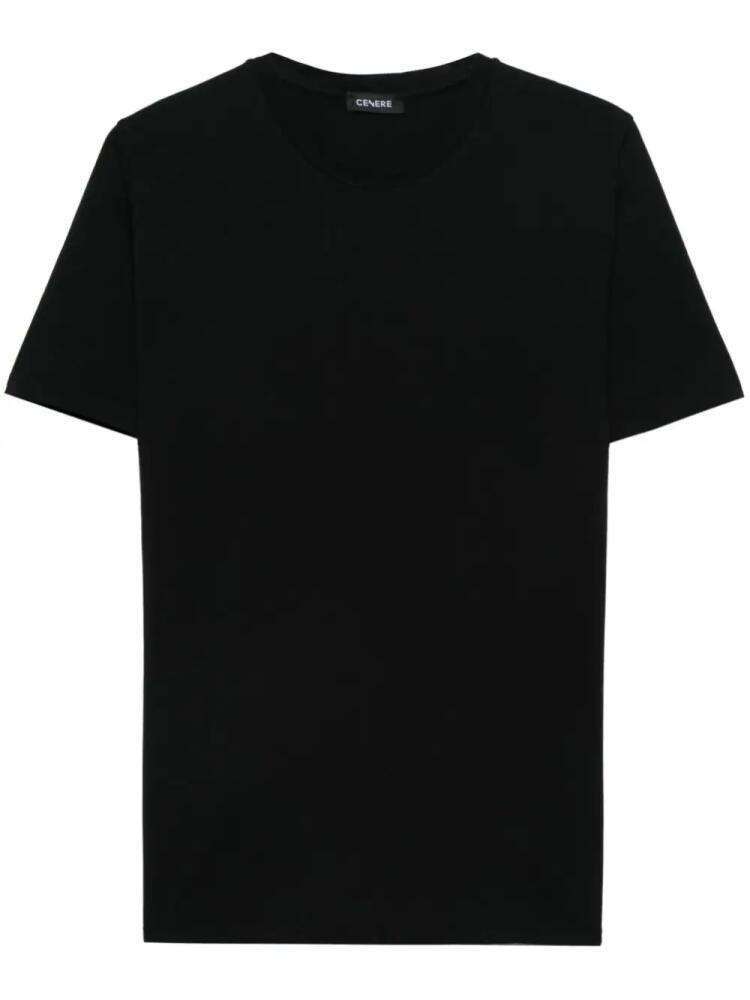 Cenere GB plain cotton T-shirt - Black Cover